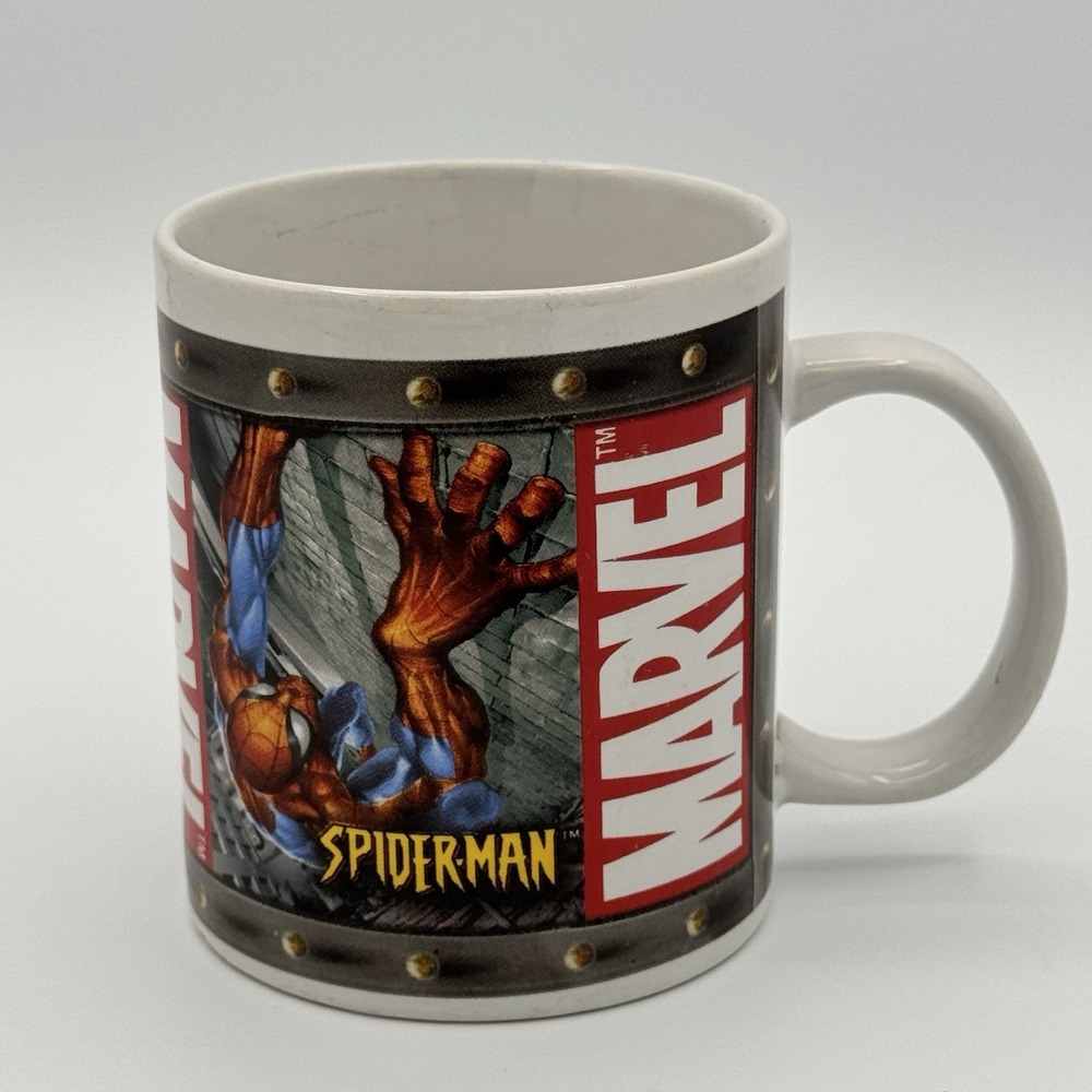 Marvel‎ Spider-Man Ceramic Coffee Mug Comic Graphic 2003 Superhero Collectible